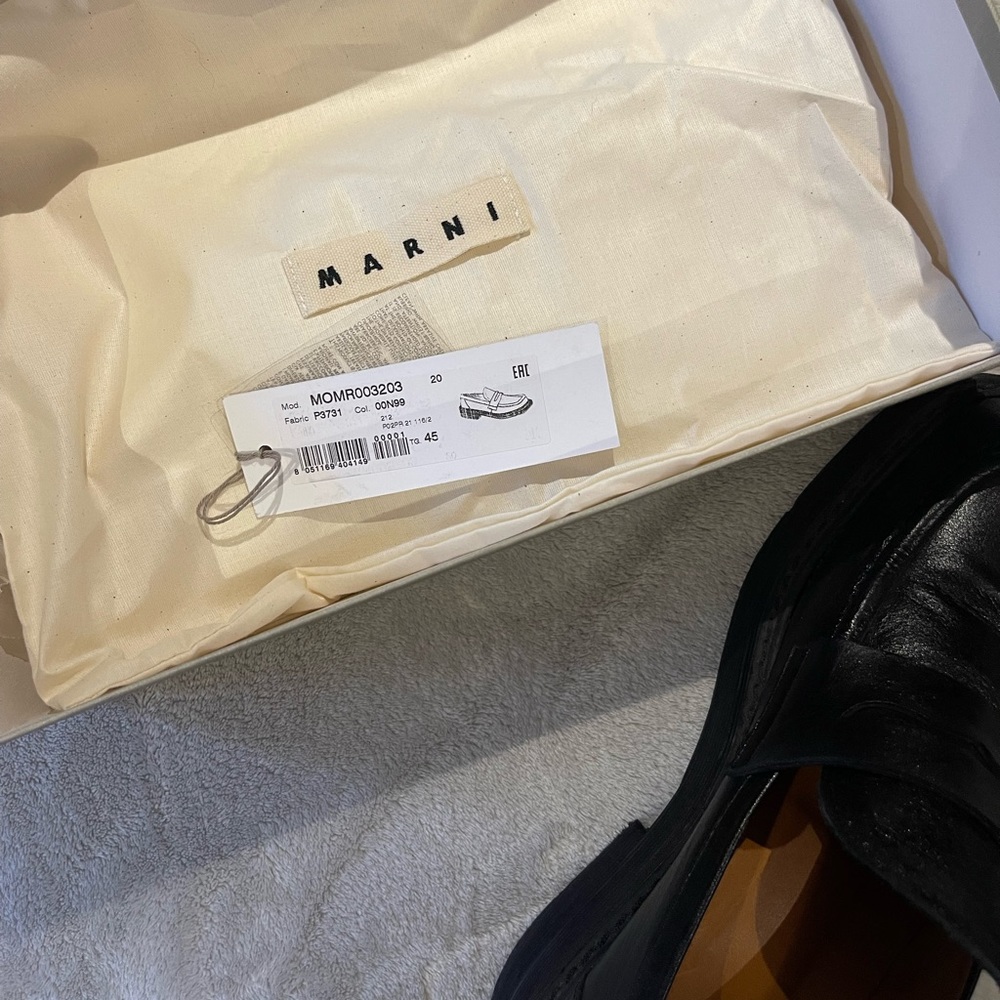 Marni Black Leather Loafers - Picture 3 of 8